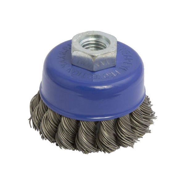 ŠALČASTA ŽIČNA ŠČETKA PREPLETENA M14 ZA BRUSILNIK, SADU