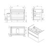 KOPALNIŠKA OMARICA Z UMIVALNIKOM LINEA ELEGANT SYNCHRO, 80 cm