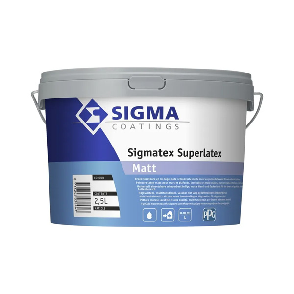 PRALNA PAROPREPUSTNA BARVA SIGMA SIGMATEX SUPERLATEX MATT