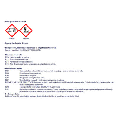 SREDSTVO ZA UNIČEVANJE PLESNI, S KLOROM MELLERUD