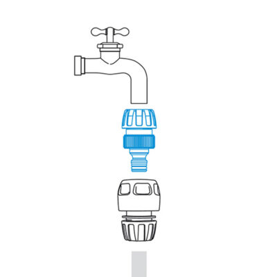 HITRI NASTAVEK ZA PIPO, S PRIKLJUČKOM ZA CEV, GF GARDEN