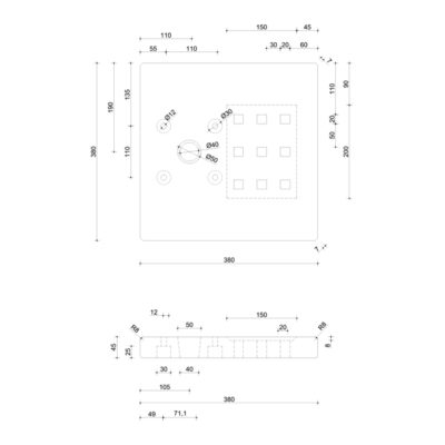 BETONSKI PODSTAVEK ZA VRTNI VODNI STEBER REMIX, ANTRACIT, BONFANTE