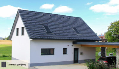 BETONSKI DVOVALNI STREŠNIK GOLOB, ANTRACIT BRILJANT