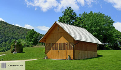 BETONSKI DVOVALNI STREŠNIK GOLOB, NEBARVAN CEMENTNO SIV