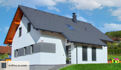 BETONSKI DVOVALNI STREŠNIK GOLOB, GRAFITNO SIV MAT