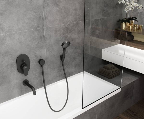 TUŠ ROČKA VERNIS BLEND ČRNA, 26270670, HANSGROHE