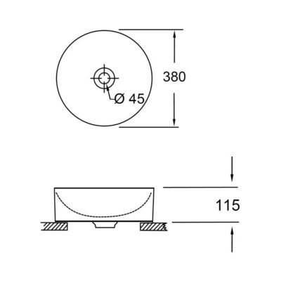 NADPULTNI UMIVALNIK FLUENTA TOP SPOT, OKROGEL