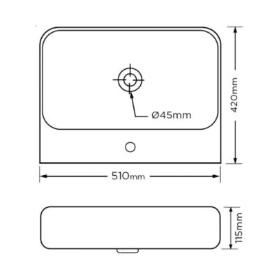 STENSKI UMIVALNIK FLUENTA WALL, PRAVOKOTEN