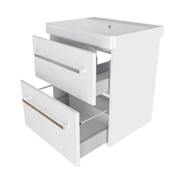 KOPALNIŠKA OMARICA Z UMIVALNIKOM LINEA SLIM, BELA