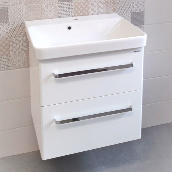 KOPALNIŠKA OMARICA Z UMIVALNIKOM LINEA SLIM, BELA