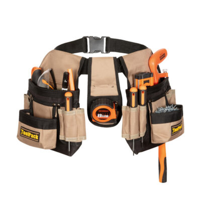 DELOVNI PAS S TRIDELNO TORBO ZA ORODJE, TOOLPACK